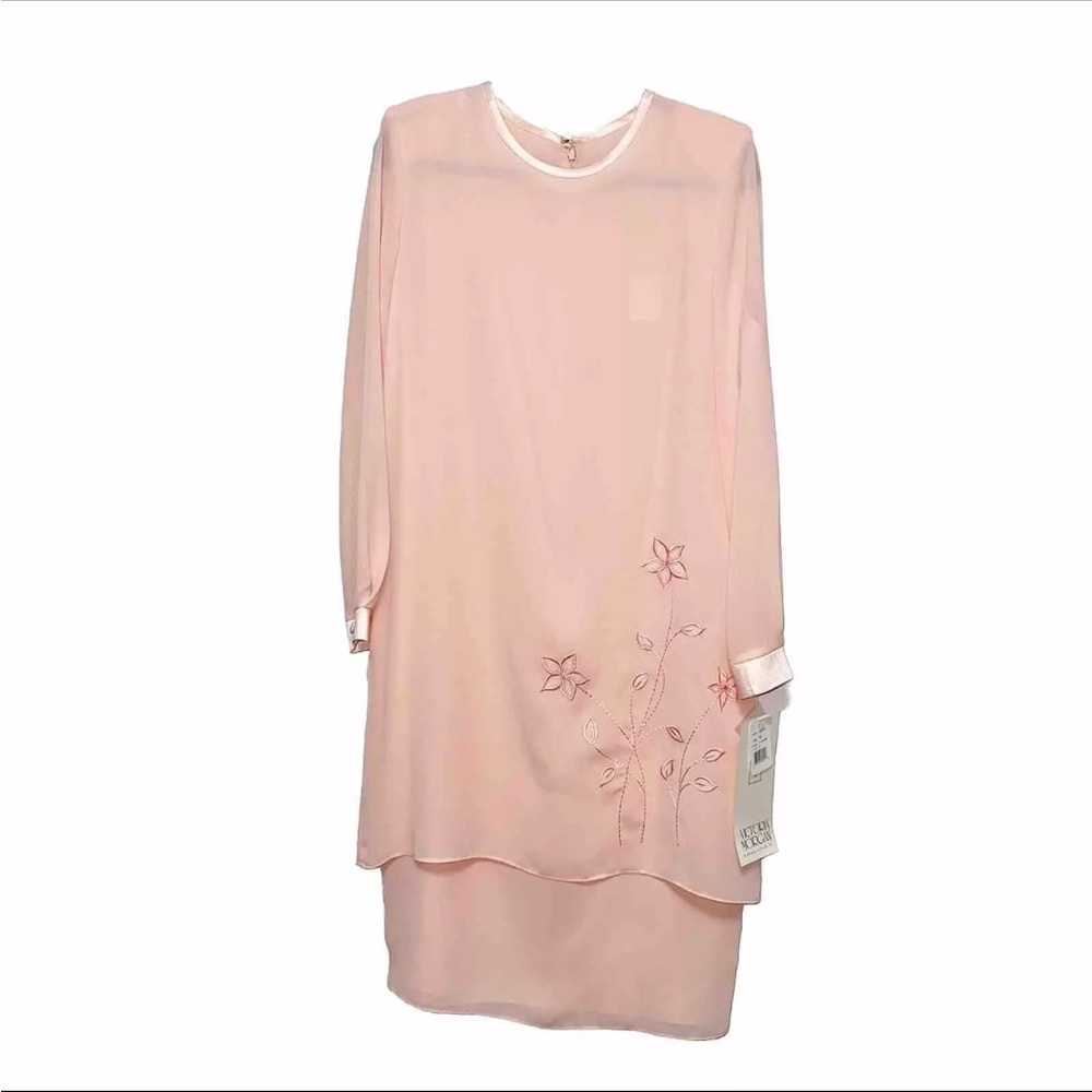 Vintage Victoria Morgan Orange Long Sleeve Dress